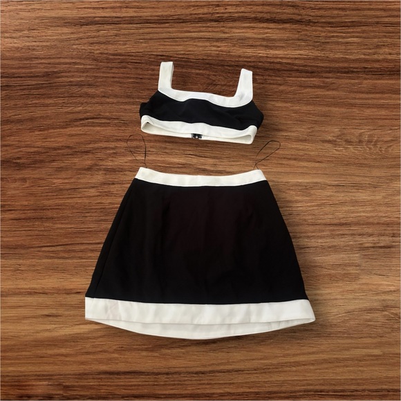 REVOLVE Dresses & Skirts - NWT Revolve More To Come Black and White Two-Piece Skirt Set size S